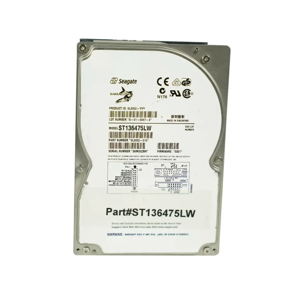 ST136475LW - Seagate 36.4GB 7200RPM Wide Ultra2 SCSI 3.5-in HDD