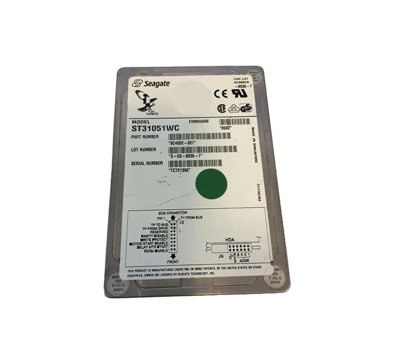 ST31051WC - Seagate 1.06GB 5.4K Fast Wide SCSI 80-Pin 3.5-in HDD