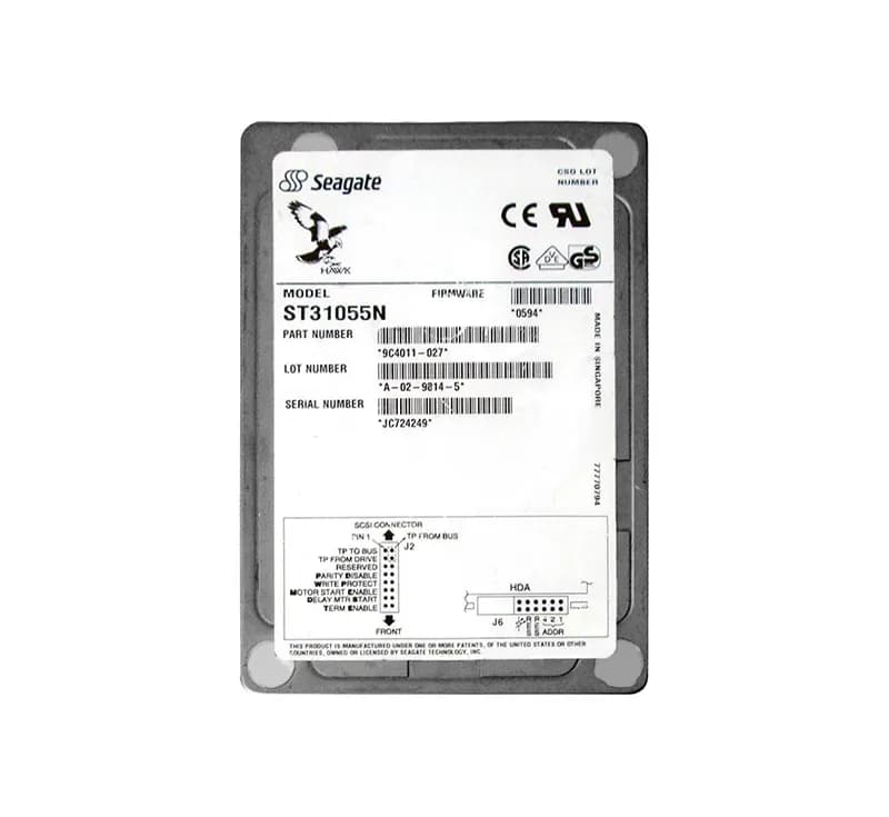 ST31055N - Seagate 1GB 5400RPM Ultra SCSI 50-Pin 3.5-inch Hard Drive