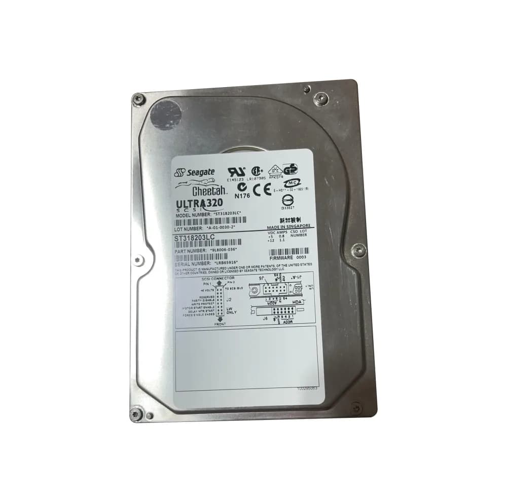 ST318203LC - Seagate 18.2GB 10K U2W SCSI 1MB 80-Pin 3.5-in HDD