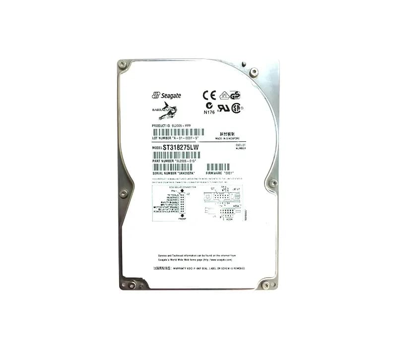 ST318275LW - Seagate 18.21GB Wide Ultra2 SCSI 7200RPM 1MB 3.5-in HDD