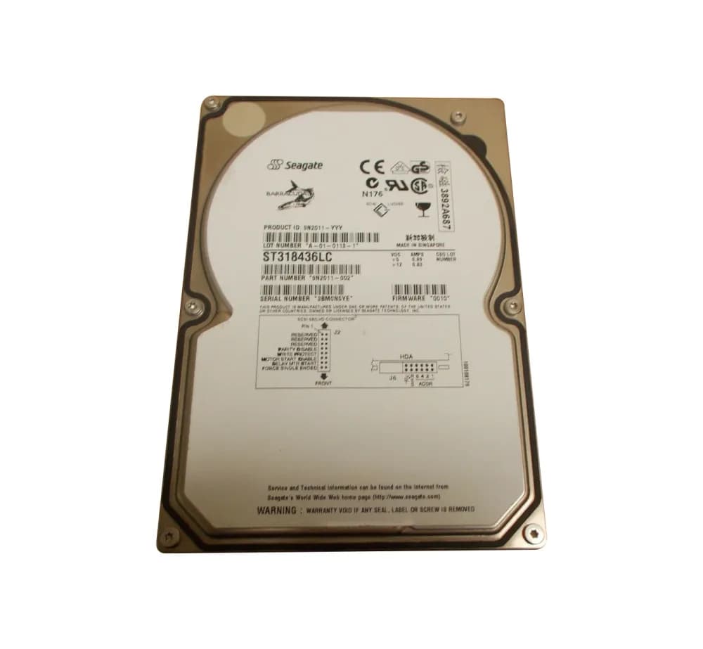 ST318436LC - Seagate 18.4GB 7200RPM SCSI 160MB/s 3.5-in Hard Drive