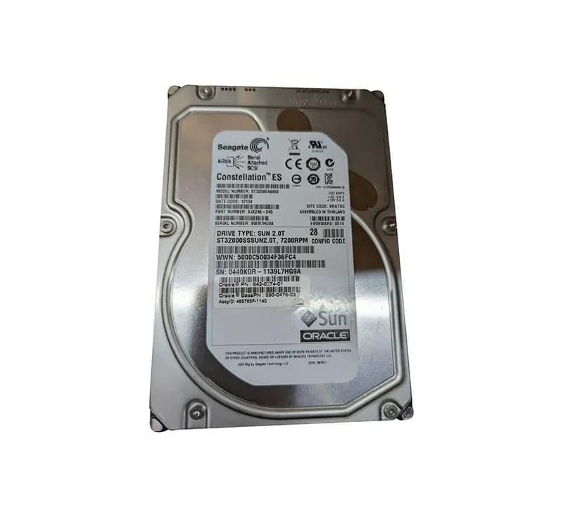 ST32000SSSUN - Sun 2TB 7200RPM SAS 6Gb/s 3.5-in Hard Drive