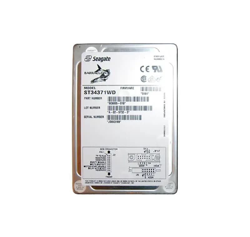 ST34371WD - Seagate 4.3GB 7200RPM Wide Ultra SCSI 512KB 3.5-in HDD