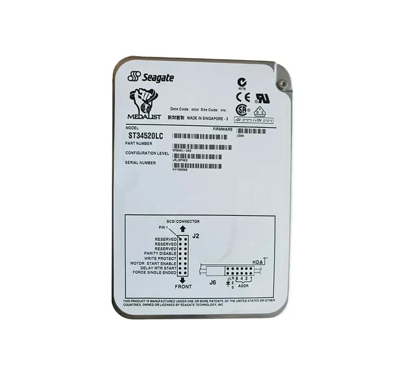 ST34520LC - Seagate 4.55GB 7200RPM Wide Ultra2 SCSI 3.5-in HDD