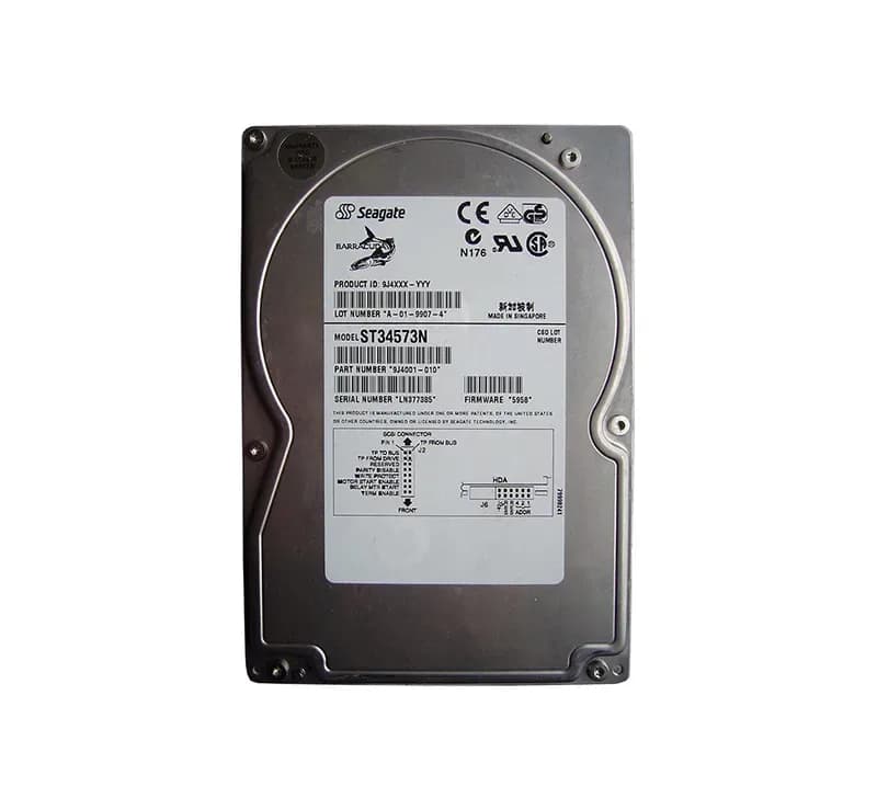 ST34573N - Seagate 4.55GB 7200RPM Fast SCSI 3.5-Inch Hard Drive
