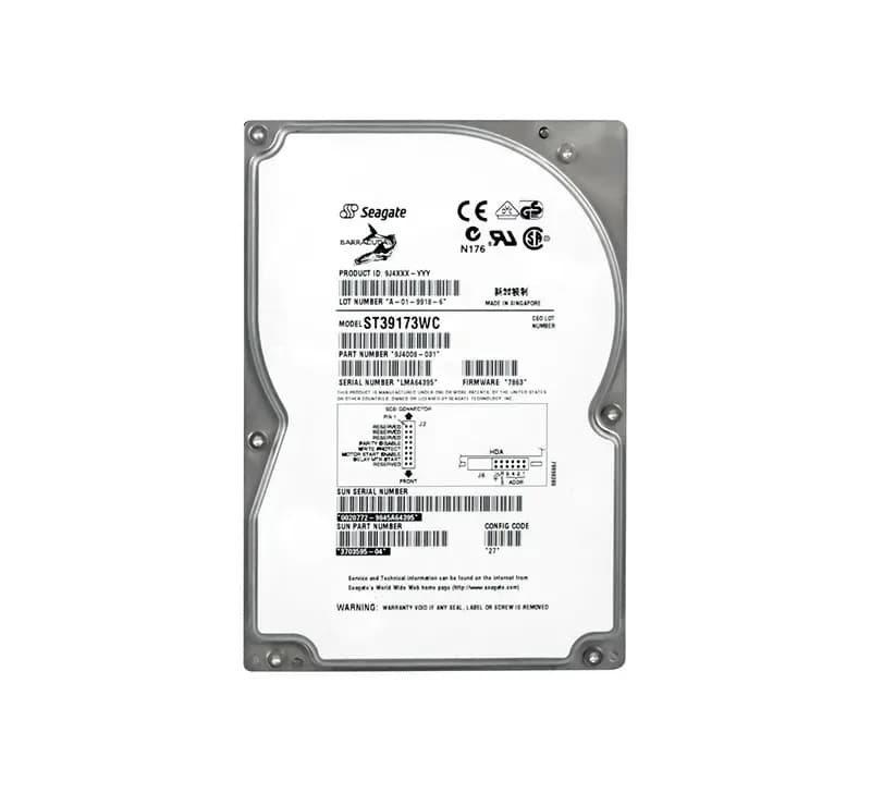 ST39173WC - Seagate 9.1GB 7.2K Wide Ultra SCSI 80-Pin 3.5-in HDD