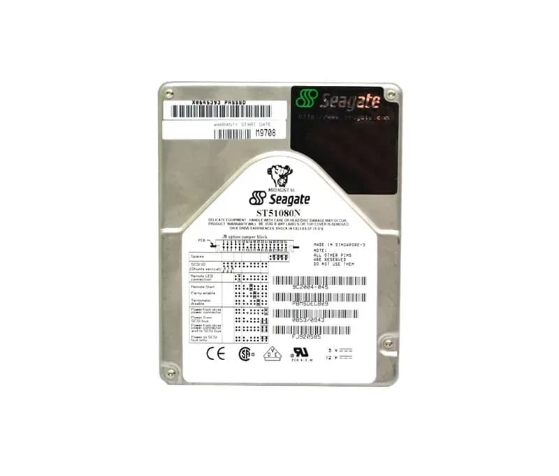 ST51080N - Seagate 1.08GB 5400RPM Fast SCSI 128KB 50-Pin 3.5-in HDD
