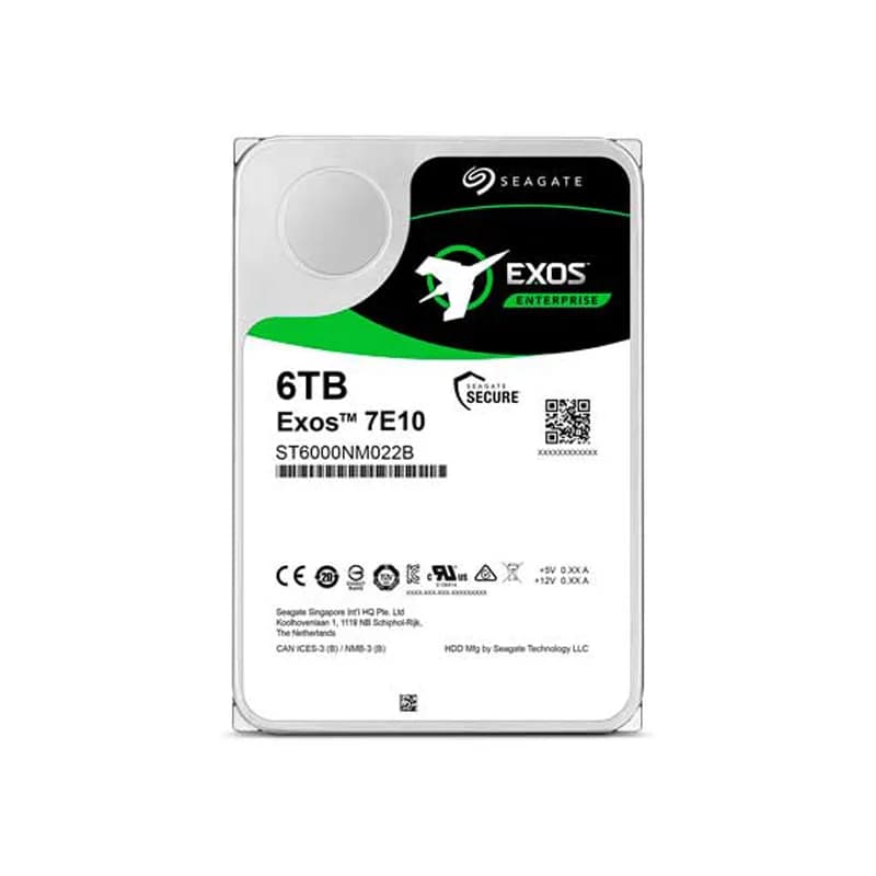 ST6000NM022B - Seagate Exos 7E10 6TB 512e SAS SED 3.5" Hard Drive