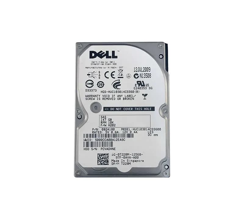T228M - Dell 146GB 10000RPM SAS 3Gb/s 2.5-in HDD with Tray