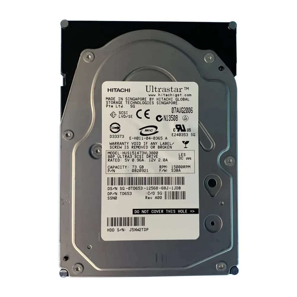 TD653 - Dell 73GB 15000RPM SCSI 320MB/s 3.5-in Hard Drive