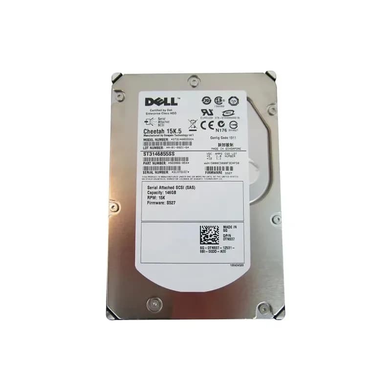 TN937 - Dell 146GB 15000RPM SAS 3.5-Inch Hard Drive
