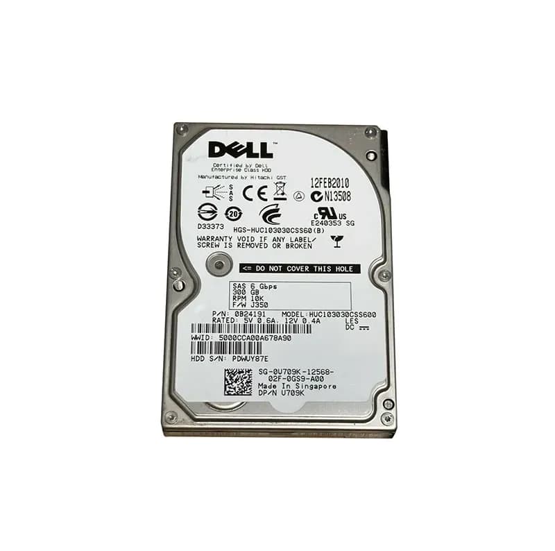 U709K - Dell 300GB 10000RPM SAS 6Gb/s 2.5-in HDD with Tray