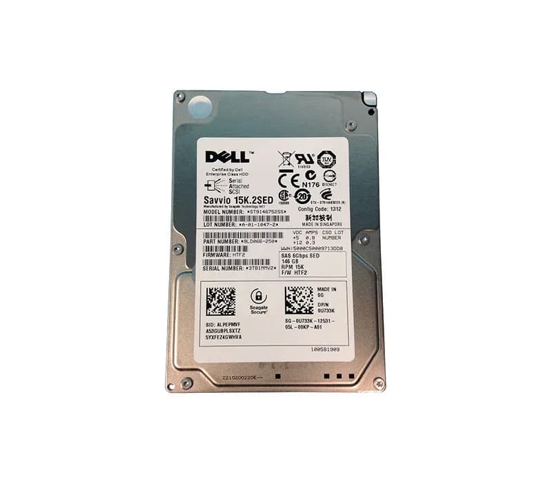 U733K - Dell 146GB 15K SAS 6Gb/s (SED) 2.5-in HDD with Tray
