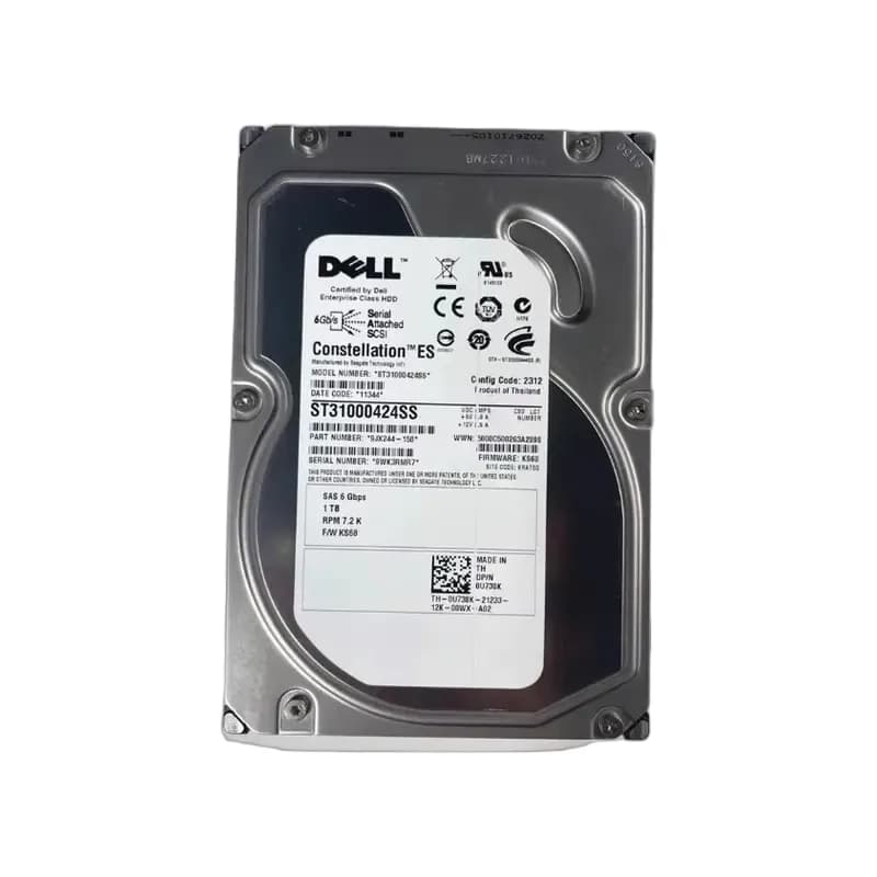 U738K - Dell 1TB 7200RPM Near Line SAS 6Gb/s 3.5-In Hard Drive
