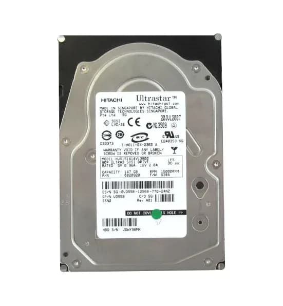 UD558 - Dell 146GB 15000RPM SCSI 320MB/s 3.5-in Hard Drive