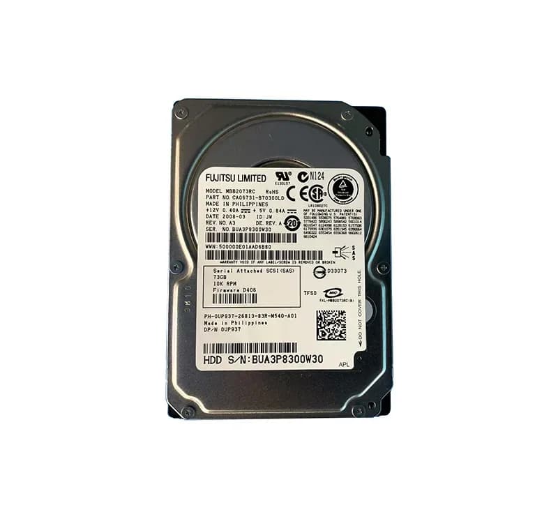 UP937 - Dell 73GB 10000RPM SAS 3Gb/s 2.5-in HDD with Tray