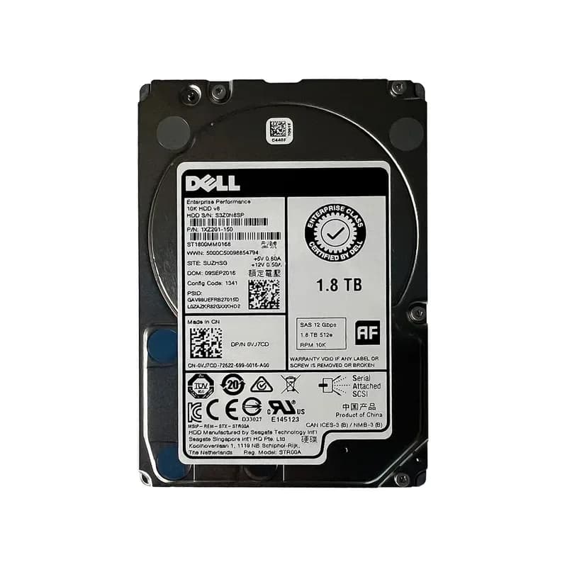 VJ7CD - Dell 1.8TB 10000RPM SAS 2.5-Inch Hard Drive