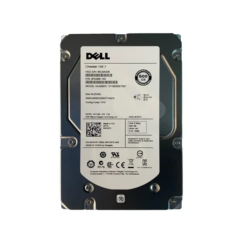 W347K - Dell 600GB 15000RPM SAS 3.5-Inch Hard Drive