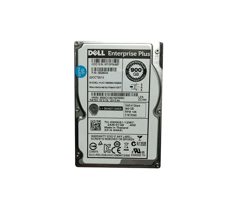 W4K81 - Dell 900GB 10000RPM SAS 6Gb/s 2.5-in HDD with Tray