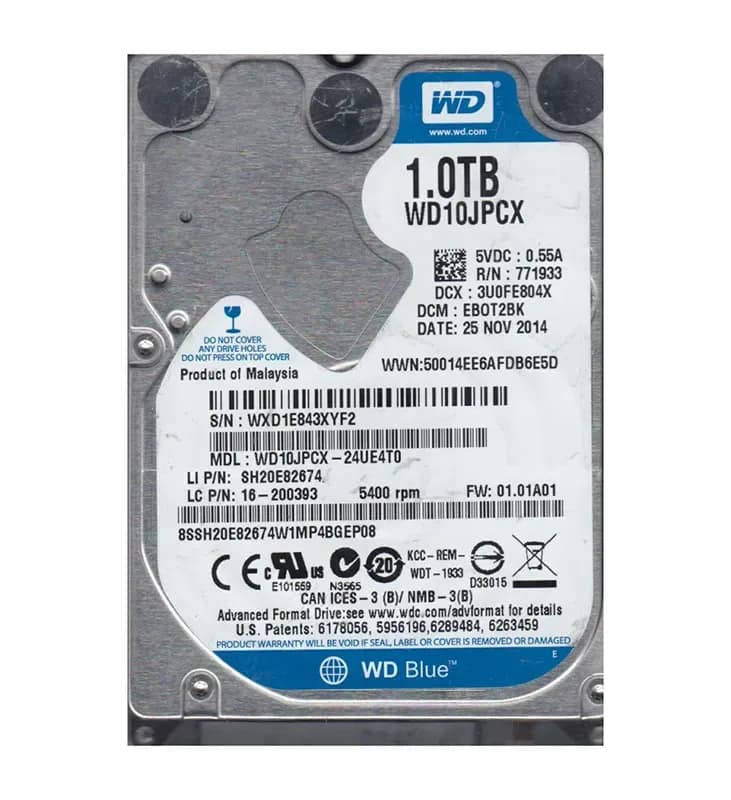WD10JPCX - Western Digital 1TB 5400RPM SATA 3Gb/s 2.5-in Hard Drive