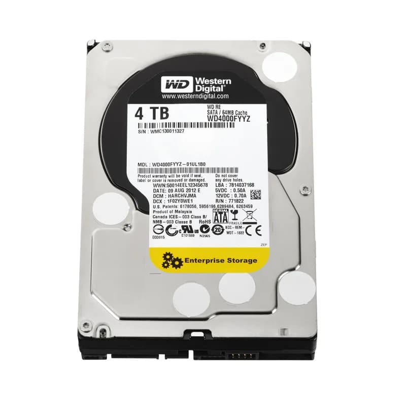 WD4000FYYZ - Western Digital RE 4TB 7200RPM SATA 3.5-Inch Hard Drive