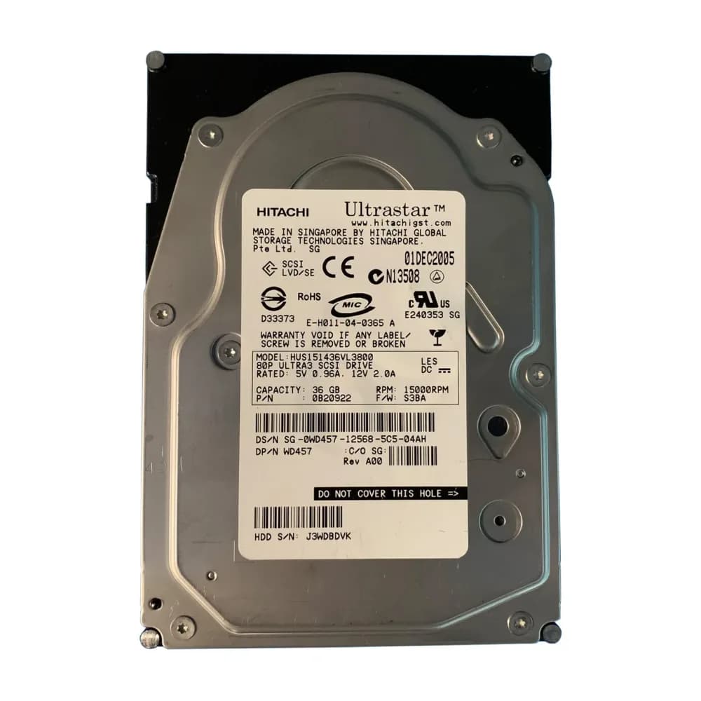 WD457 - Dell 36GB 15000RPM SCSI 320MB/s 3.5-in Hard Drive