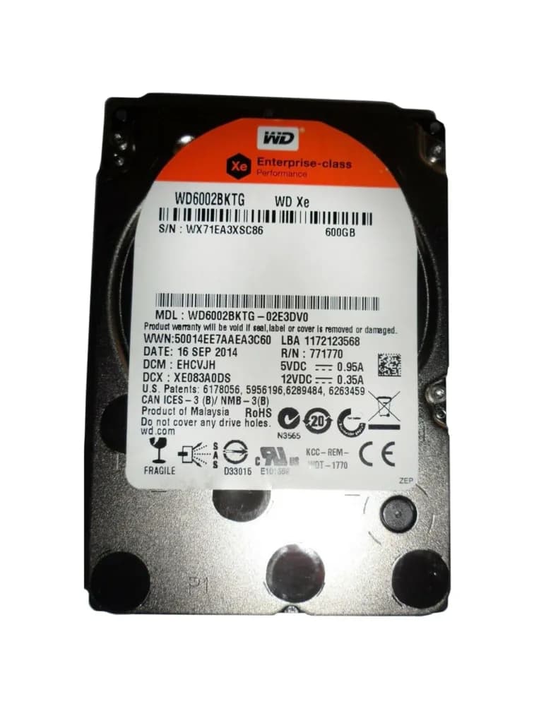 WD6002BKTG - Western Digital 600GB 10K SAS 6Gb/s 32MB 2.5-in HDD