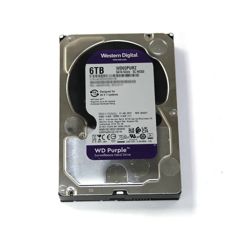 WD60PURZ - Western Digital Purple 6TB 5400RPM SATA 3.5-Inch Hard Drive