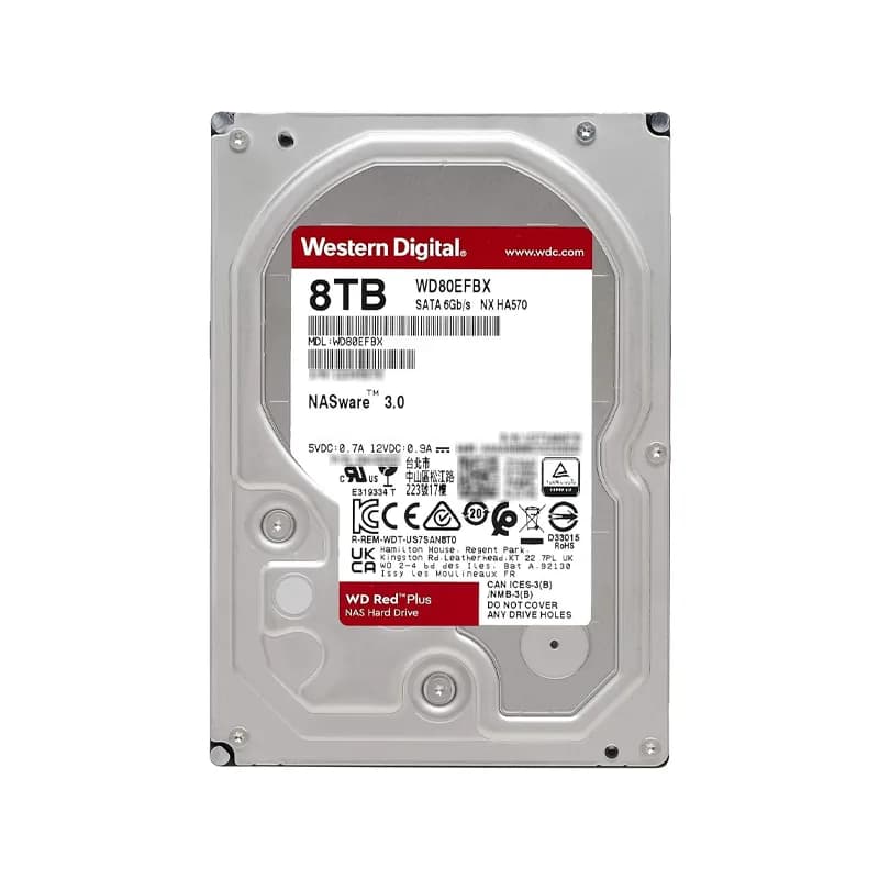 WD80EFBX - WD Red Plus 8TB 7.2K RPM SATA 6Gb/s 3.5" NAS Hard Drive