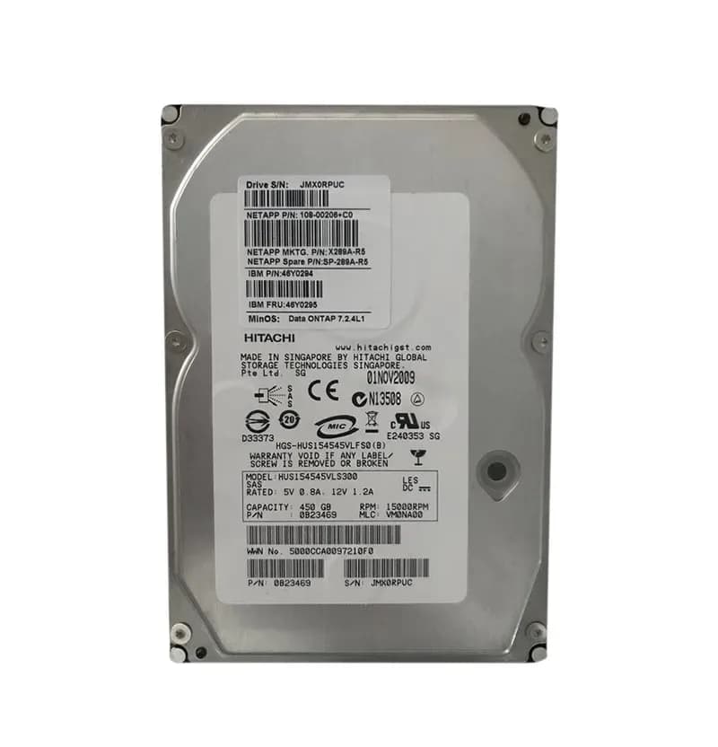 X289A - NetApp 450GB 15000RPM SAS 6Gb/s 3.5-Inch Hard Drive