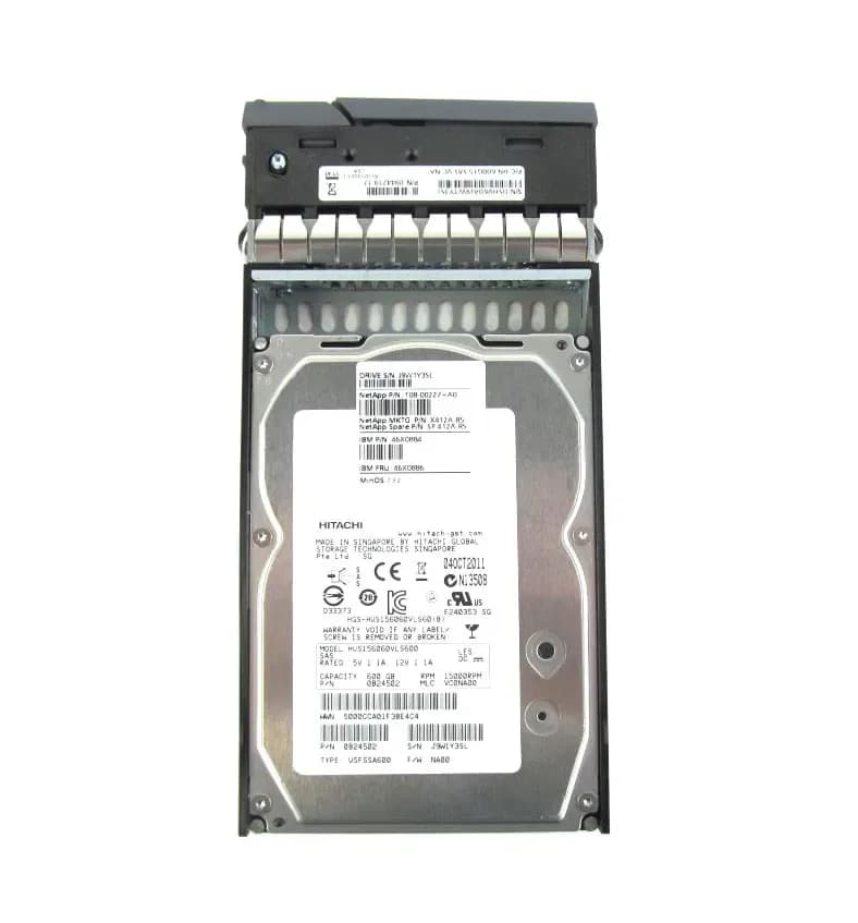 X412A - NetApp 15000RPM 600GB SAS 6Gb/s 3.5-in Hard Drive