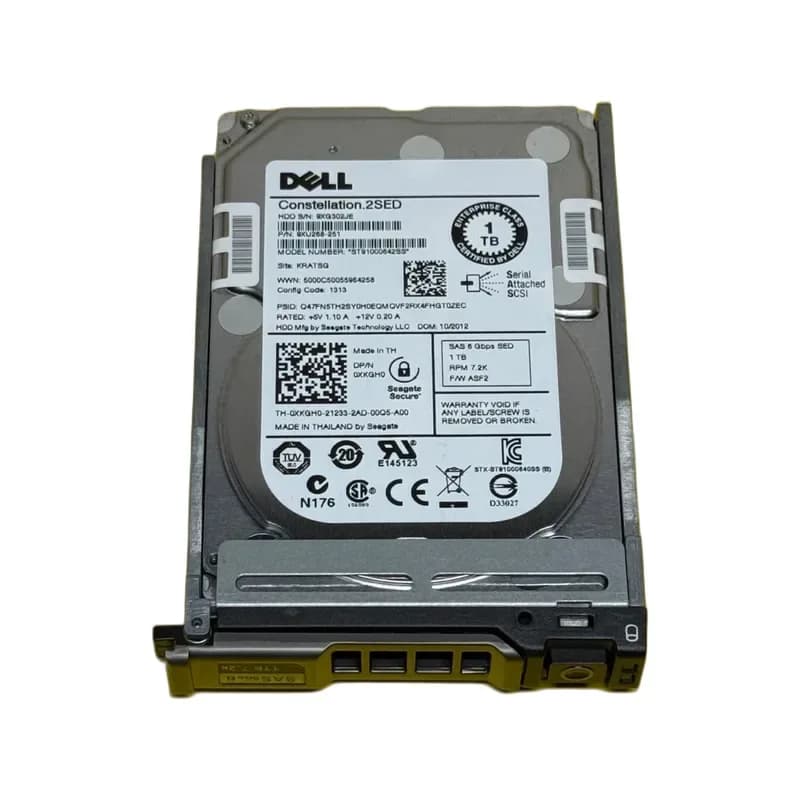 XKGH0 - Dell 1TB 7200RPM SAS 6Gb/s 2.5-in Hard Drive