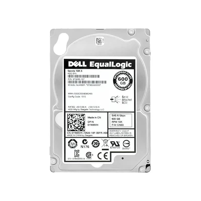 Y4MWH - Dell 600GB 10000RPM SAS 3.5-Inch Hard Drive