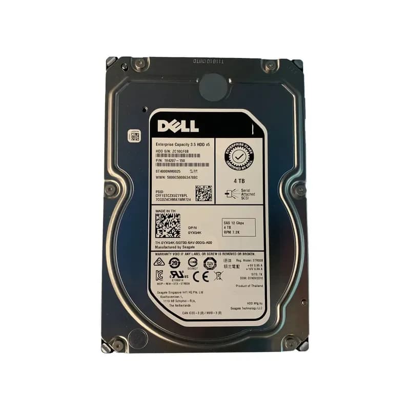 YXG4K - Dell 4TB 7200RPM SAS 12Gb/s 3.5-Inch Hard Drive