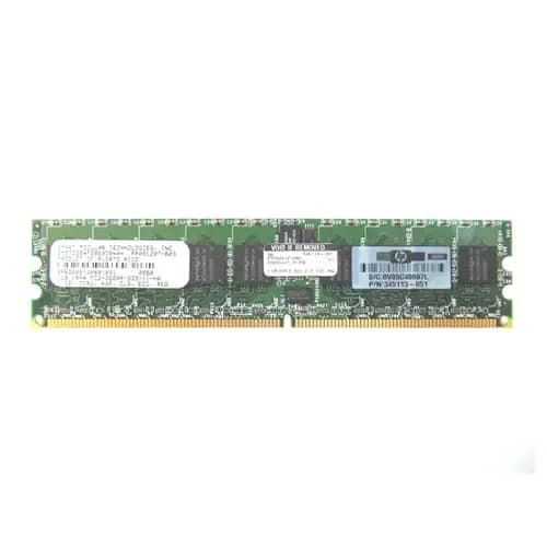 345113-051 - HP 1GB DDR2 400MHz ECC Registered RDIMM 1.8V 240p Memory