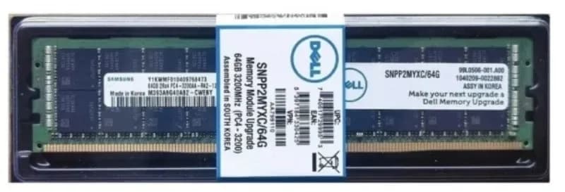 370-AFVZ - Dell 64GB DDR4 3200MHz ECC RDIMM Memory Module
