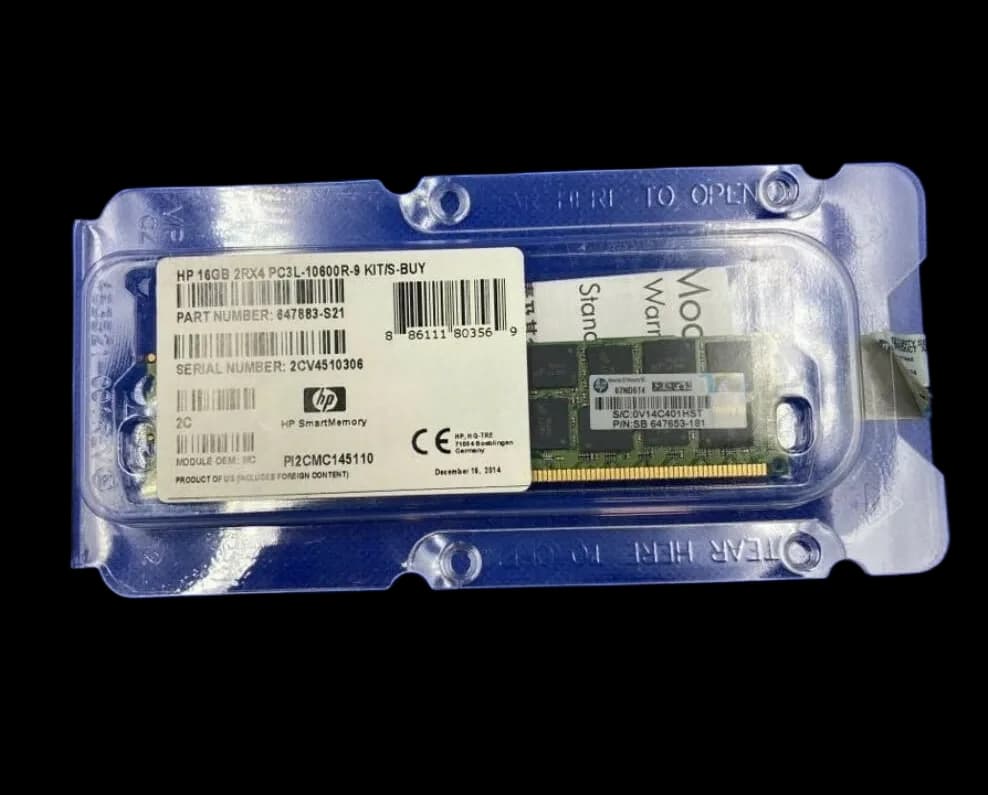 647883-S21 - HP 16GB DDR3 1333MHz ECC RDIMM 1.35V 240-Pin Memory