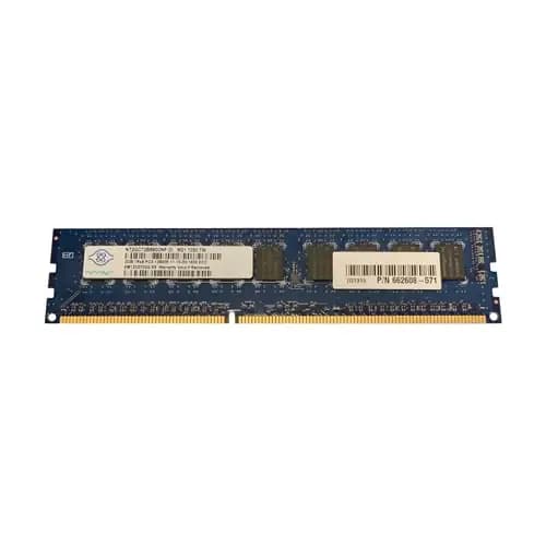 662608-571 - HP 2GB DDR3 1600MHz CL11 ECC UDIMM Memory Module