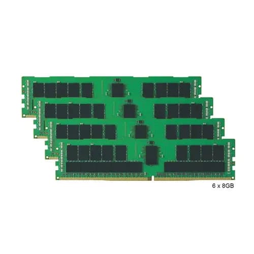 6CN74AV - HP 48GB Kit (6x8GB) DDR4 2933MHz CL21 ECC RDIMM Memory