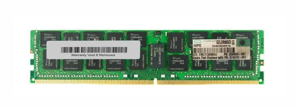 874270-001 - HPE 64GB DDR4 2400MHz CL17 ECC RDIMM Memory Module