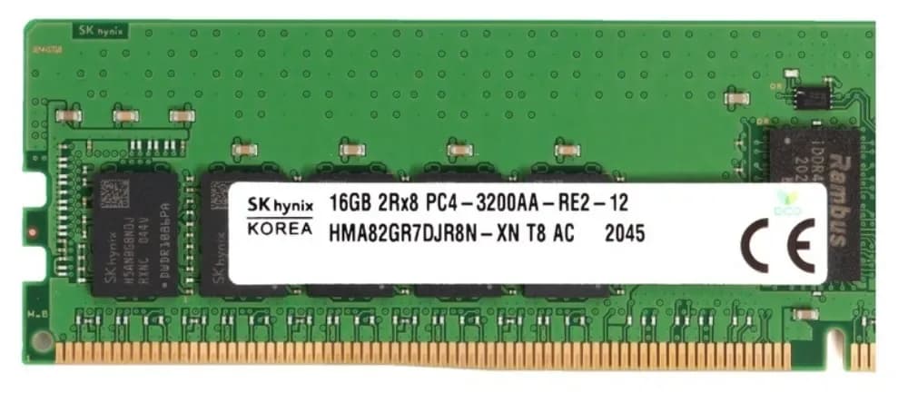 HMA82GR7DJR8N-XN - Hynix 16GB DDR4 3200MHz ECC RDIMM Memory Module