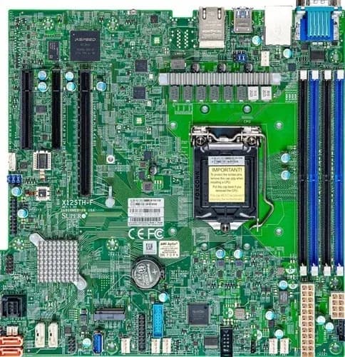 X12STH-F - Supermicro LGA1200 C256 Chipset M-ATX Motherboard