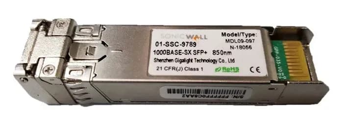 01-SSC-9789 - SonicWall 1.25Gb/s 1000Base-Sx Multi-Mode Fiber 550m 850nm Duplex LC Connector SFP Transceiver Module