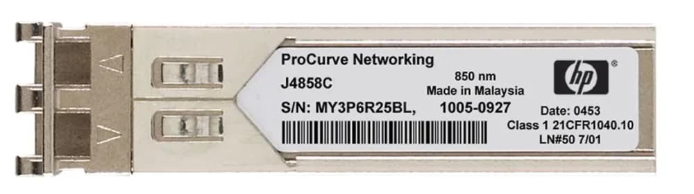 J4858C - HPE 1.25Gb/s SFP 550m 850nm Duplex LC MMF Transceiver