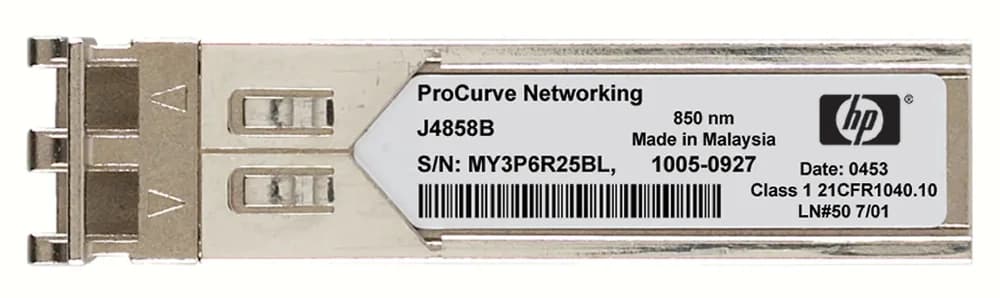 JC876A - HP 1Gb/s SFP (mini-GBIC) 550m 850nm LC MMF Transceiver