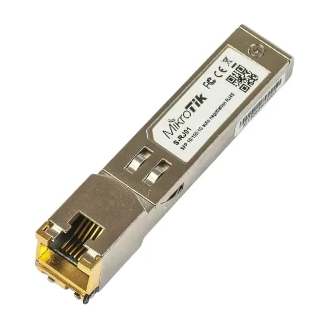 S-RJ01 - MIKROTIK 10/100/1000BASE-T Copper 100m RJ45 SFP Transceiver