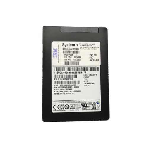 00FN299 - IBM 240GB 2.5 inch MLC 6Gb/s SATA Solid State Drive