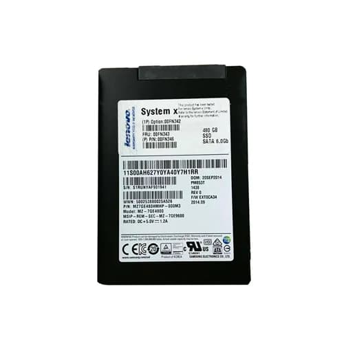 00FN343 - IBM 480GB 2.5 inch MLC 6Gb/s SATA Solid State Drive