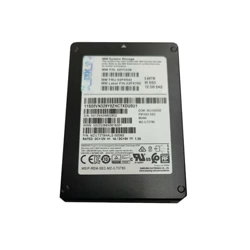 02PX542 - IBM 3.84TB 2.5 inch 12Gb/s SAS Solid State Drive